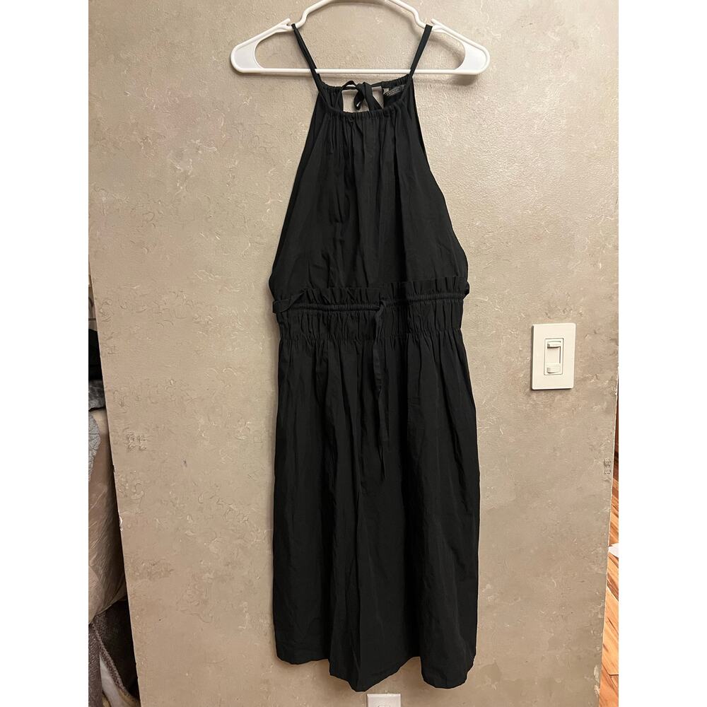 Zara Trafaluc Black Halter Open Back Cutout Midi Dress Small - Picture 9 of 16